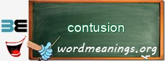 WordMeaning blackboard for contusion